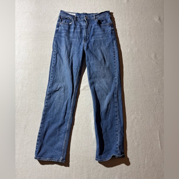 GAP High Rise '90s Loose Blue Straight Jeans - Picture 2 of 9